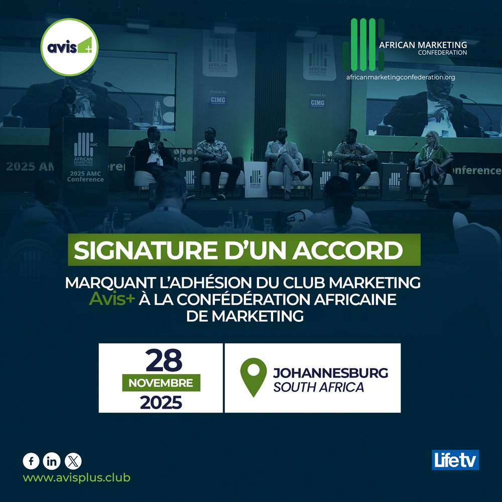 Communiqué Officiel : Adhésion du Club Marketing Avis+ à la Confédération Africaine du Marketing (AMC) Image